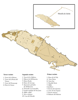 Plan der Alcazaba von Almeria