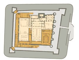 Plan der Aljaferia in Saragossa